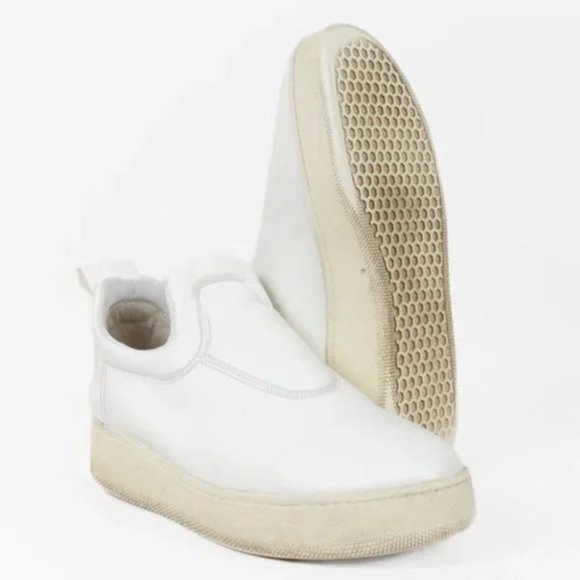 Céline White Stretch Nappa Pull-On Sneakers - Picture 4 of 10